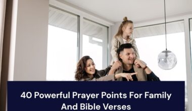 Prayer Points For Family And Bible Verses