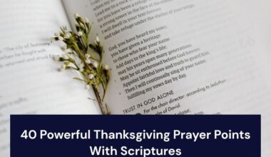 Thanksgiving Prayer Points With Scriptures