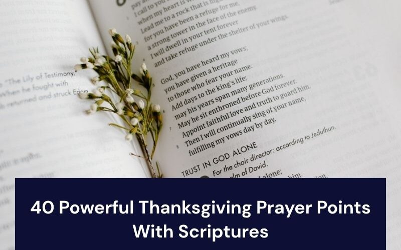 Thanksgiving Prayer Points With Scriptures