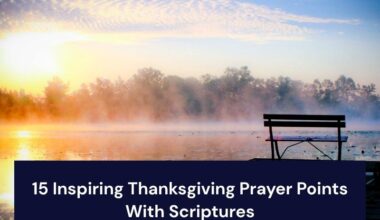 Thanksgiving Prayer Points With Scriptures