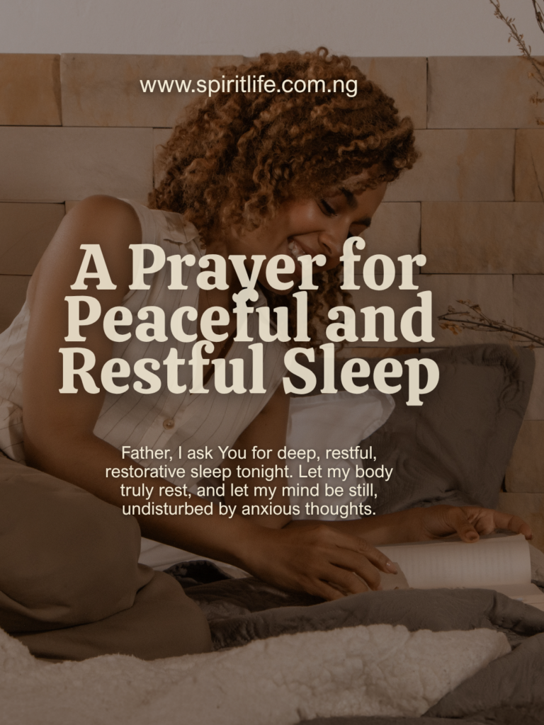 A Prayer for Peaceful and Restful Sleep