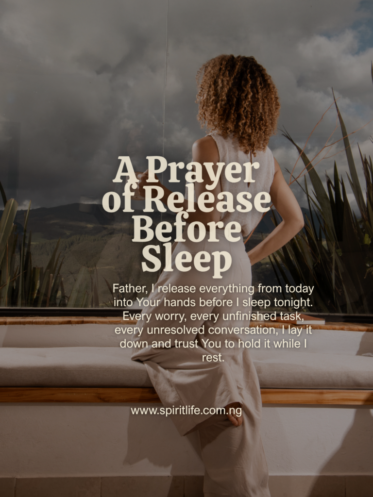 A Prayer of Release Before Sleep