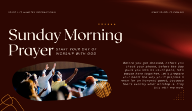 Sunday Morning Prayer: Start Your Day of Worship With God